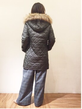 「LAVENHAM」｜「アイテム（その他アウター）」を使った、chiaさん（レディース・150cm）の冬コーディネート