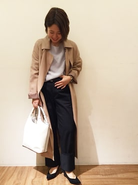 「春コート」｜chiaさん（レディース・150cm）の冬コーディネート