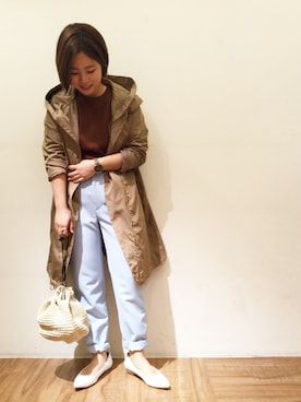 「アンディコール」｜「アイテム（その他アウター）」を使った、chiaさん（レディース・150cm）の春コーディネート