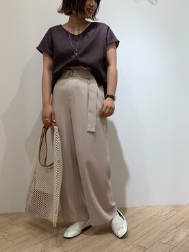 「arron（アローン）のアイテム」を使った、chiaさん（レディース・150cm）の春コーディネート