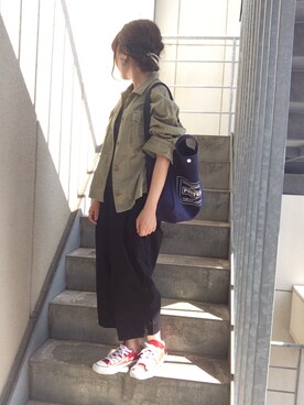 「アイテム（その他ヘアアクセサリー、ホワイト系）」を使った、donさん（レディース・151cm）の夏コーディネート
