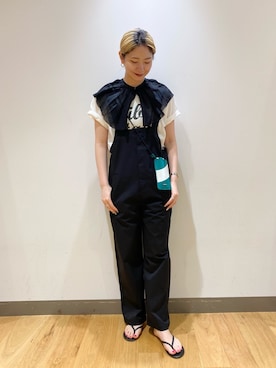 「FORK&SPOON（フォークアンドスプーン）のアイテム（オールインワン・サロペット）」を使った、takamiさん（レディース・167cm）の夏コーディネート
