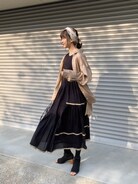 FRAY I.D（フレイアイディー）の「コットンギャザーニットコンビ