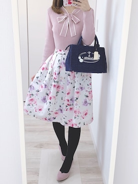 「& chouette（アンドシュエット）のアイテム（ハンドバッグ）」を使った、𝕐𝕦𝕜𝕚◡̈*♡さん（レディース・160cm）の春コーディネート