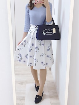 「& chouette（アンドシュエット）のアイテム（ハンドバッグ）」を使った、𝕐𝕦𝕜𝕚◡̈*♡さん（レディース・160cm）の夏コーディネート