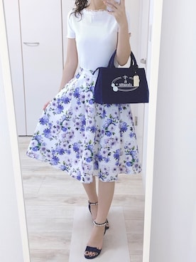 「& chouette（アンドシュエット）のアイテム（ハンドバッグ）」を使った、𝕐𝕦𝕜𝕚◡̈*♡さん（レディース・160cm）の秋コーディネート