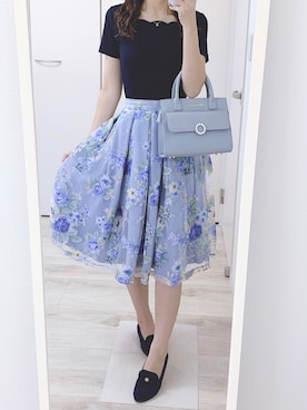 「スカラップ」｜「アイテム（パンプス）」を使った、𝕐𝕦𝕜𝕚◡̈*♡さん（レディース・160cm）の秋コーディネート