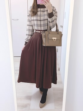 「スカンツ」｜𝕐𝕦𝕜𝕚◡̈*♡さん（レディース・160cm）の冬コーディネート