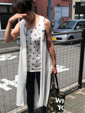 「Otto（オットー）のアイテム（トップス）」を使った、フウちゃんさん（レディース・159cm）の夏コーディネート