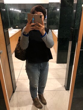 「HIPS（ヒップス）のアイテム」を使った、たかはしちかさん（レディース・155cm）の冬コーディネート