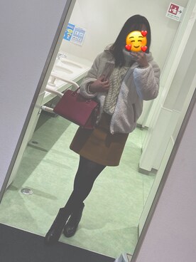 「AS KNOW AS PINKY（アズノゥアズピンキー）のアイテム（ブルゾン）」を使った、S❤︎さん（レディース・162cm）の冬コーディネート
