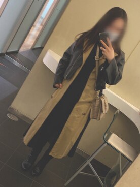 「ANDGEEBEE（アンジービー）のアイテム」を使った、S❤︎さん（レディース・162cm）の冬コーディネート