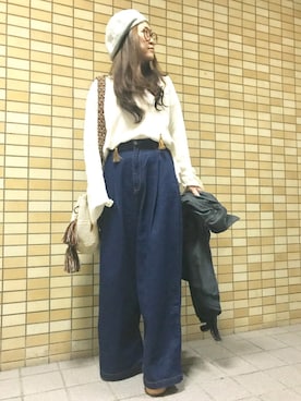 「Dieu（ディユウ）のアイテム（帽子）」を使った、yukayukaさん（レディース・148cm）の春コーディネート