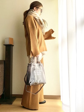 「アイテム（ピアス（両耳用））」を使った、yukayukaさん（レディース・148cm・40代）の冬コーディネート