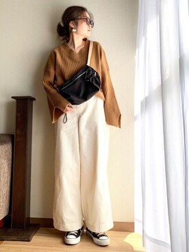 「アイテム（ピアス（両耳用））」を使った、yukayukaさん（レディース・148cm・40代）の冬コーディネート