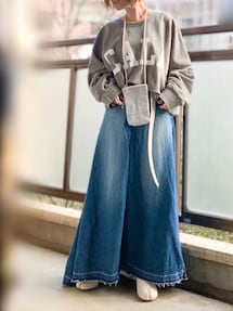 IENA（イエナ）の「woadblue 別注 デニムマキシスカート