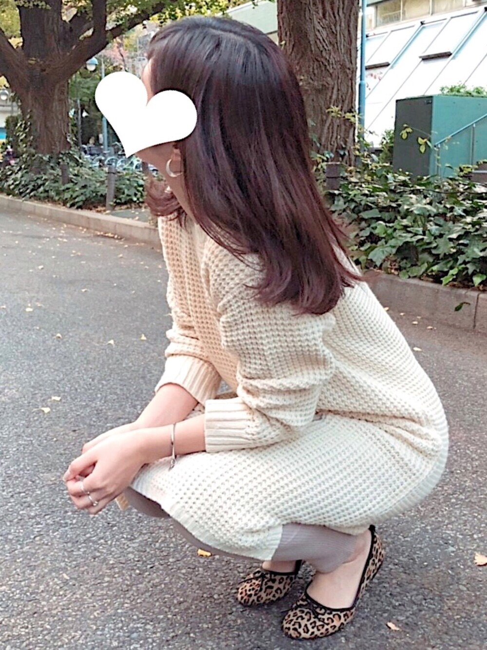 「冬コーデ、カジュアル、ootd、プチプラ、ラフ、ワンピース、ナチュラル」｜「willfullyのアイテム（ピアス（両耳用）、シルバー系）」を使った、mk✳︎さん（レディース・158cm）の秋コーディネートの1枚目の写真
