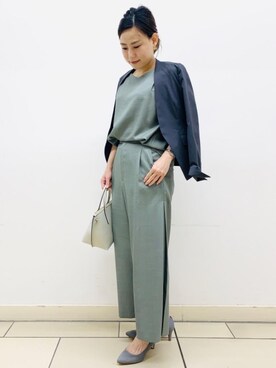 「アイテム（パンプス、グレー系）」を使った、amagami80147さん（レディース・163cm）の春コーディネート