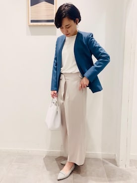 「遊び心のあるJacket Style」｜amagami80147さん（レディース・163cm）の冬コーディネート