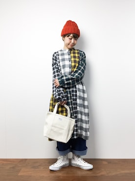 konabeさん（レディース・153cm）の冬コーディネート