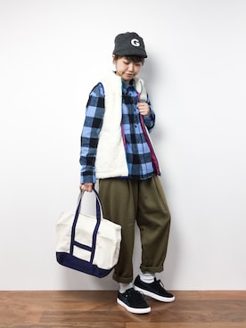 「KRIFF MAYER Lady's Collection（クリフメイヤーレディースコレクション）のアイテム」を使った、konabeさん（レディース・153cm）の冬コーディネート