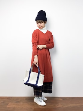 konabeさん（レディース・153cm）の冬コーディネート