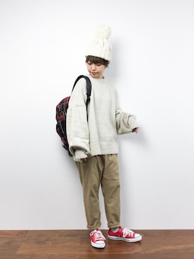 konabeさん（レディース・153cm）の冬コーディネート