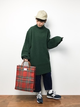 konabeさん（レディース・153cm）の冬コーディネート