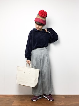 konabeさん（レディース・153cm）の冬コーディネート