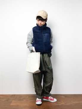 konabeさん（レディース・153cm）の冬コーディネート