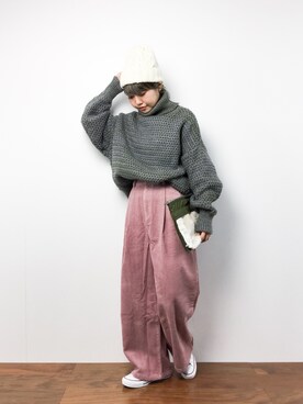 konabeさん（レディース・153cm）の冬コーディネート