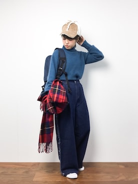 konabeさん（レディース・153cm）の冬コーディネート