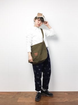 「MERLOT（メルロー）のアイテム（チノパンツ）」を使った、konabeさん（レディース・153cm）の冬コーディネート