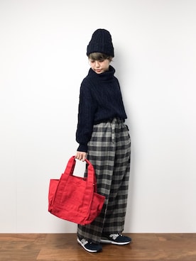 konabeさん（レディース・153cm）の冬コーディネート