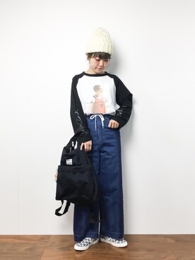 konabeさん（レディース・153cm）の冬コーディネート