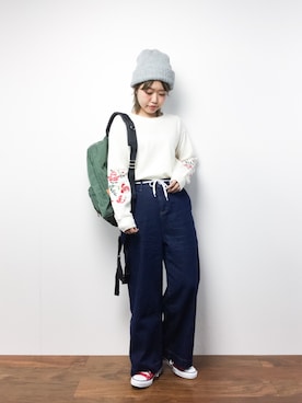 「merrier BEAMS（メリアビームス）のアイテム」を使った、konabeさん（レディース・153cm）の冬コーディネート