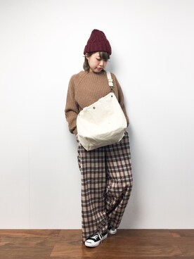 konabeさん（レディース・153cm）の冬コーディネート