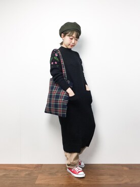 konabeさん（レディース・153cm）の冬コーディネート