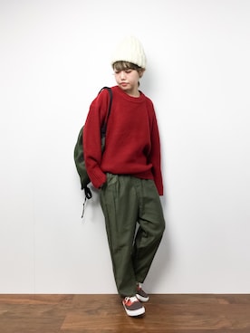 konabeさん（レディース・153cm）の冬コーディネート