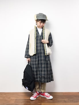 konabeさん（レディース・153cm）の冬コーディネート