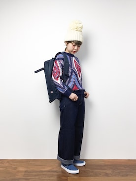 konabeさん（レディース・153cm）の冬コーディネート