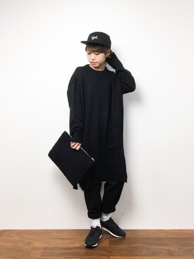 「EN ROUTE（アンルート）のアイテム（パンツ）」を使った、konabeさん（レディース・153cm）の冬コーディネート