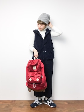 konabeさん（レディース・153cm）の冬コーディネート