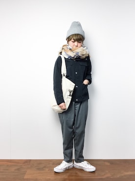 konabeさん（レディース・153cm）の冬コーディネート