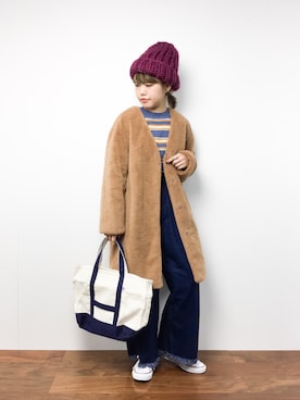 konabeさん（レディース・153cm）の冬コーディネート