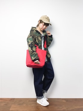 「5441 by sunduck（ゴーヨンヨンイチバイサンダック）のアイテム」を使った、konabeさん（レディース・153cm）の冬コーディネート