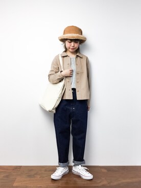 「Burner（バーナー）のアイテム（帽子）」を使った、konabeさん（レディース・153cm）の冬コーディネート