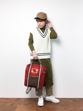 konabeさん（レディース・153cm）の冬コーディネート