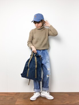 konabeさん（レディース・153cm）の冬コーディネート