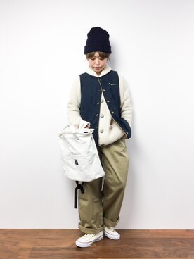 konabeさん（レディース・153cm）の冬コーディネート